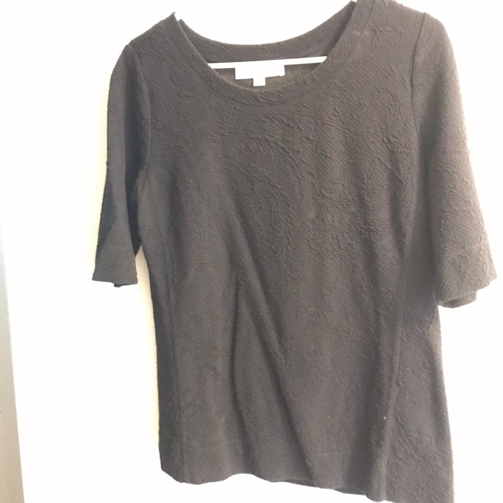 Quarter sleeve black Womens TShirt